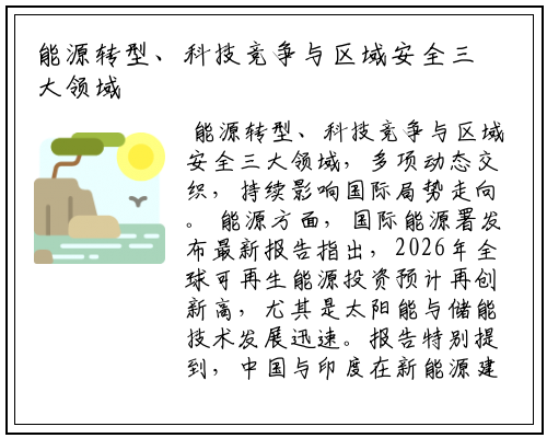 能源转型、科技竞争与区域安全三大领域，多项动态交织，持续影响国际局势走向
